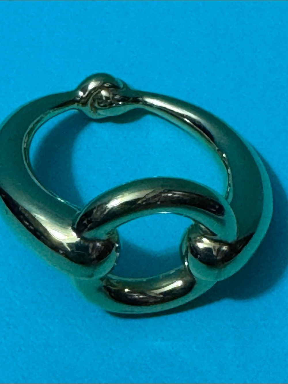 Polished Gold Link Statement Scarf Ring - Gold - Picture 2 of 9